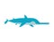 Fish saw. Shark sawÂ underwater monster. Vector illustration